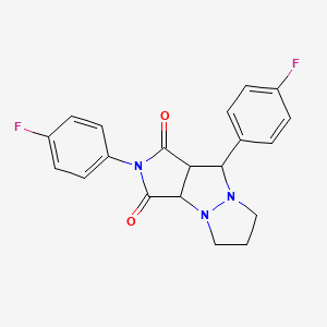 2,9-bis(4-fluorophenyl)tetrahydro-5H-pyrazolo[1,2-a]pyrrolo[3,4-c]pyrazole-1,3(2H,3aH)-dione