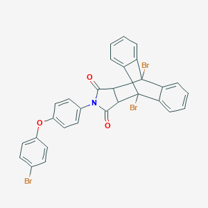 molecular formula C30H18Br3NO3 B402319 1,8-Dibromo-17-[4-(4-bromophenoxy)phenyl]-17-azapentacyclo[6.6.5.0~2,7~.0~9,14~.0~15,19~]nonadeca-2,4,6,9,11,13-hexaene-16,18-dione 