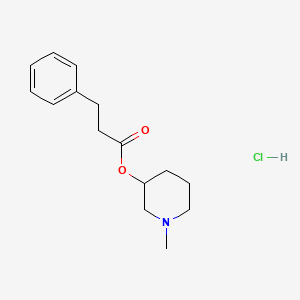 molecular formula C15H22ClNO2 B4023194 1-methyl-3-piperidinyl 3-phenylpropanoate hydrochloride 