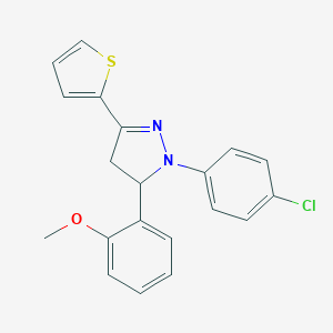 2-[1-(4-chlorophenyl)-3-(2-thienyl)-4,5-dihydro-1H-pyrazol-5-yl]phenyl methyl ether