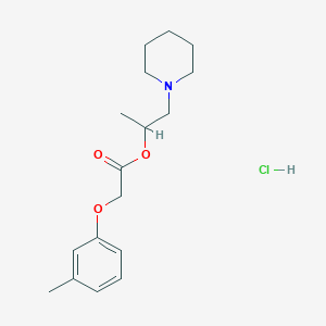 molecular formula C17H26ClNO3 B4023226 1-methyl-2-(1-piperidinyl)ethyl (3-methylphenoxy)acetate hydrochloride 
