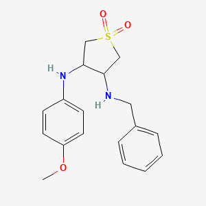 molecular formula C18H22N2O3S B4023229 N-benzyl-N'-(4-methoxyphenyl)tetrahydro-3,4-thiophenediamine 1,1-dioxide 