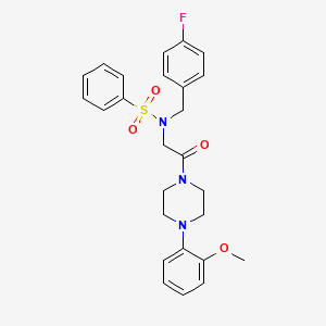 N-(4-fluorobenzyl)-N-{2-[4-(2-methoxyphenyl)-1-piperazinyl]-2-oxoethyl}benzenesulfonamide