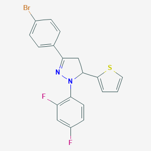 3-(4-bromophenyl)-1-(2,4-difluorophenyl)-5-(2-thienyl)-4,5-dihydro-1H-pyrazole