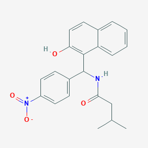 N-[(2-hydroxy-1-naphthyl)(4-nitrophenyl)methyl]-3-methylbutanamide