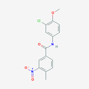 molecular formula C15H13ClN2O4 B402329 N-(3-chloro-4-methoxyphenyl)-3-nitro-4-methylbenzamide 