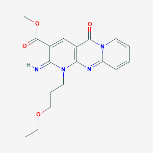 molecular formula C18H20N4O4 B4023302 methyl 1-(3-ethoxypropyl)-2-imino-5-oxo-1,5-dihydro-2H-dipyrido[1,2-a:2',3'-d]pyrimidine-3-carboxylate CAS No. 510762-89-7