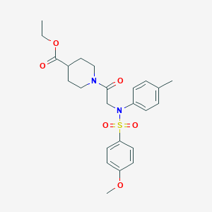 molecular formula C24H30N2O6S B4023315 ethyl 1-[N-[(4-methoxyphenyl)sulfonyl]-N-(4-methylphenyl)glycyl]-4-piperidinecarboxylate 