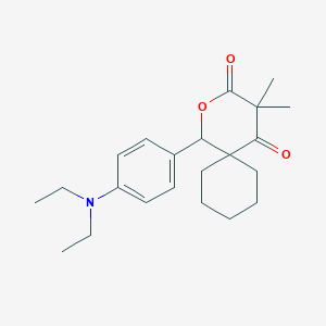 molecular formula C22H31NO3 B4023328 1-[4-(diethylamino)phenyl]-4,4-dimethyl-2-oxaspiro[5.5]undecane-3,5-dione 