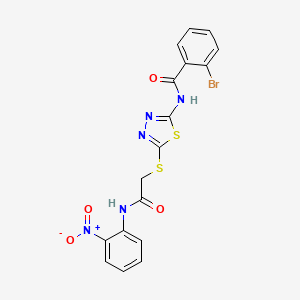 molecular formula C17H12BrN5O4S2 B4023380 2-bromo-N-[5-({2-[(2-nitrophenyl)amino]-2-oxoethyl}thio)-1,3,4-thiadiazol-2-yl]benzamide 