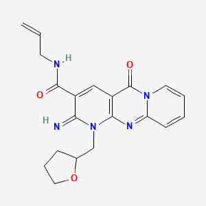 molecular formula C20H21N5O3 B4023403 N-allyl-2-imino-5-oxo-1-(tetrahydro-2-furanylmethyl)-1,5-dihydro-2H-dipyrido[1,2-a:2',3'-d]pyrimidine-3-carboxamide 