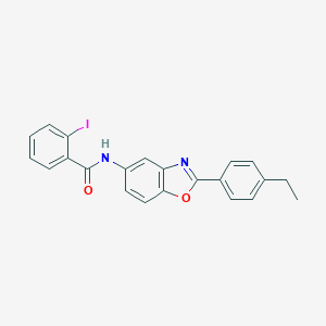 molecular formula C22H17IN2O2 B402341 N-[2-(4-ethylphenyl)-1,3-benzoxazol-5-yl]-2-iodobenzamide 