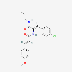 molecular formula C23H25ClN2O3 B4023410 (Z)-N-butyl-3-(4-chlorophenyl)-2-[[(E)-3-(4-methoxyphenyl)prop-2-enoyl]amino]prop-2-enamide 