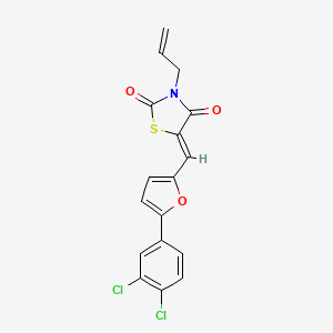 molecular formula C17H11Cl2NO3S B4023420 3-allyl-5-{[5-(3,4-dichlorophenyl)-2-furyl]methylene}-1,3-thiazolidine-2,4-dione 