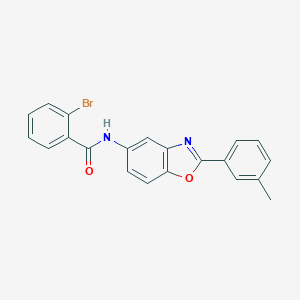 2-bromo-N-[2-(3-methylphenyl)-1,3-benzoxazol-5-yl]benzamide