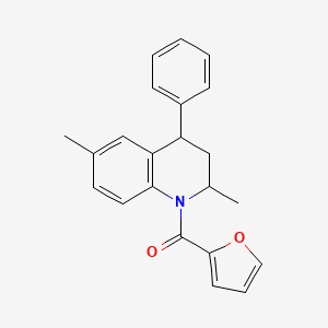 molecular formula C22H21NO2 B4023432 1-(2-furoyl)-2,6-dimethyl-4-phenyl-1,2,3,4-tetrahydroquinoline 