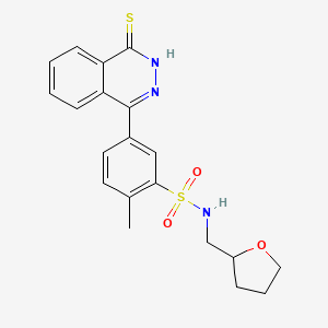 2-methyl-N-(tetrahydro-2-furanylmethyl)-5-(4-thioxo-3,4-dihydro-1-phthalazinyl)benzenesulfonamide