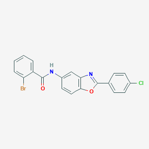 2-bromo-N-[2-(4-chlorophenyl)-1,3-benzoxazol-5-yl]benzamide