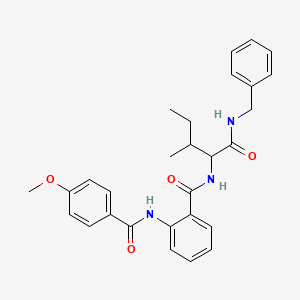 molecular formula C28H31N3O4 B4023468 N~1~-benzyl-N~2~-{2-[(4-methoxybenzoyl)amino]benzoyl}isoleucinamide 