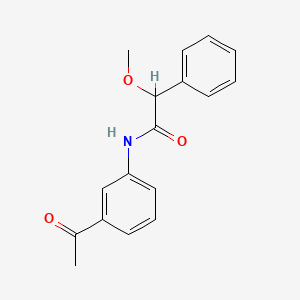 molecular formula C17H17NO3 B4023480 N-(3-acetylphenyl)-2-methoxy-2-phenylacetamide 