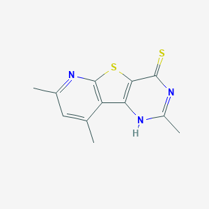molecular formula C12H11N3S2 B4023537 2,7,9-trimethylpyrido[3',2':4,5]thieno[3,2-d]pyrimidine-4(3H)-thione 