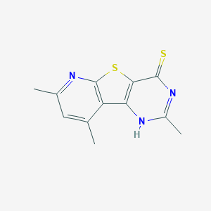 molecular formula C12H11N3S2 B4023537 4,11,13-Trimethyl-8-thia-3,5,10-triazatricyclo[7.4.0.02,7]trideca-1(9),2(7),4,10,12-pentaene-6-thione 