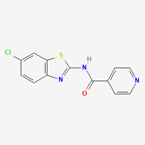 N-(6-chloro-1,3-benzothiazol-2-yl)isonicotinamide