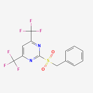 2-Benzylsulfonyl-4,6-bis(trifluoromethyl)pyrimidine