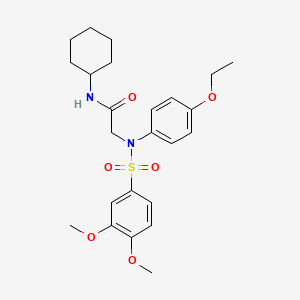 N~1~-cyclohexyl-N~2~-[(3,4-dimethoxyphenyl)sulfonyl]-N~2~-(4-ethoxyphenyl)glycinamide