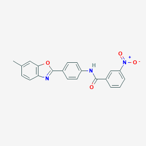 3-nitro-N-[4-(6-methyl-1,3-benzoxazol-2-yl)phenyl]benzamide