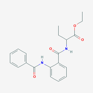 molecular formula C20H22N2O4 B4023586 ethyl 2-{[2-(benzoylamino)benzoyl]amino}butanoate 
