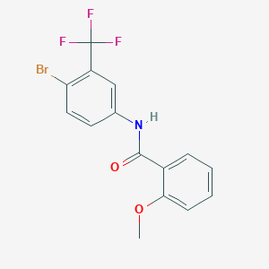 molecular formula C15H11BrF3NO2 B402363 N-[4-bromo-3-(trifluoromethyl)phenyl]-2-methoxybenzamide 