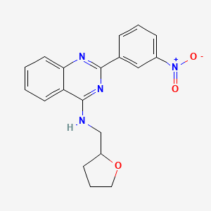 2-(3-nitrophenyl)-N-(tetrahydro-2-furanylmethyl)-4-quinazolinamine