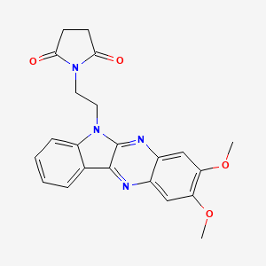 molecular formula C22H20N4O4 B4023664 1-[2-(2,3-dimethoxy-6H-indolo[2,3-b]quinoxalin-6-yl)ethyl]-2,5-pyrrolidinedione 