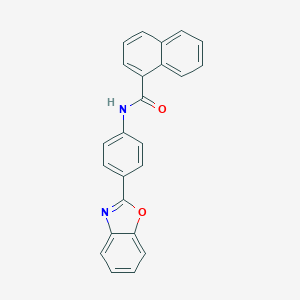 molecular formula C24H16N2O2 B402367 N-[4-(1,3-benzoxazol-2-yl)phenyl]naphthalene-1-carboxamide CAS No. 5302-53-4