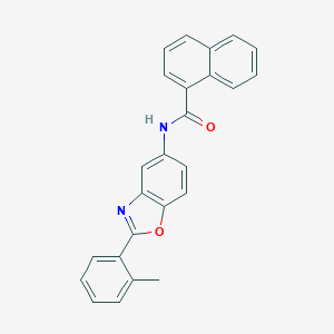 molecular formula C25H18N2O2 B402368 N-[2-(2-methylphenyl)-1,3-benzoxazol-5-yl]-1-naphthamide 