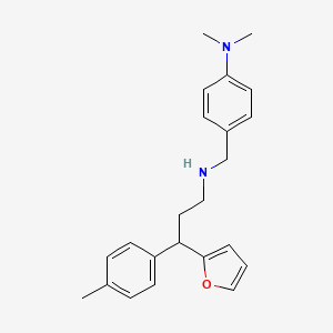 molecular formula C23H28N2O B4023683 4-({[3-(2-furyl)-3-(4-methylphenyl)propyl]amino}methyl)-N,N-dimethylaniline 