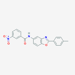 molecular formula C21H15N3O4 B402369 3-Nitro-N-(2-p-tolyl-benzooxazol-5-yl)-benzamide 
