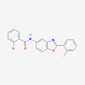 2-bromo-N-[2-(2-methylphenyl)-1,3-benzoxazol-5-yl]benzamide