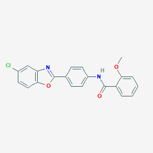 molecular formula C21H15ClN2O3 B402372 N-[4-(5-chloro-1,3-benzoxazol-2-yl)phenyl]-2-(methyloxy)benzamide 