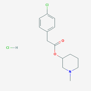 molecular formula C14H19Cl2NO2 B4023744 1-methyl-3-piperidinyl (4-chlorophenyl)acetate hydrochloride 
