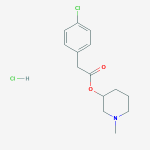 (1-Methylpiperidin-3-yl) 2-(4-chlorophenyl)acetate;hydrochloride