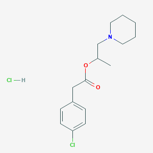 molecular formula C16H23Cl2NO2 B4023745 1-methyl-2-(1-piperidinyl)ethyl (4-chlorophenyl)acetate hydrochloride 