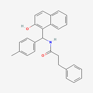 molecular formula C27H25NO2 B4023747 N-[(2-hydroxy-1-naphthyl)(4-methylphenyl)methyl]-3-phenylpropanamide 
