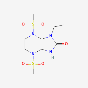 molecular formula C9H18N4O5S2 B4023749 1-ethyl-4,7-bis(methylsulfonyl)octahydro-2H-imidazo[4,5-b]pyrazin-2-one 