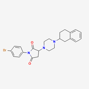 1-(4-Bromophenyl)-3-[4-(1,2,3,4-tetrahydronaphthalen-2-yl)piperazin-1-yl]pyrrolidine-2,5-dione