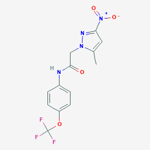 molecular formula C13H11F3N4O4 B402378 2-(5-Methyl-3-nitro-pyrazol-1-yl)-N-(4-trifluoromethoxy-phenyl)-acetamide 