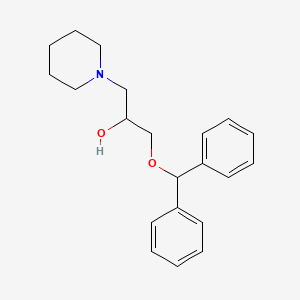 molecular formula C21H27NO2 B4023781 1-(diphenylmethoxy)-3-(1-piperidinyl)-2-propanol 