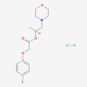 molecular formula C15H21ClFNO4 B4023806 1-methyl-2-(4-morpholinyl)ethyl (4-fluorophenoxy)acetate hydrochloride 