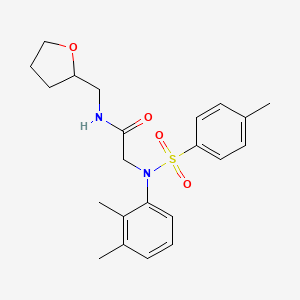 molecular formula C22H28N2O4S B4023815 N~2~-(2,3-dimethylphenyl)-N~2~-[(4-methylphenyl)sulfonyl]-N~1~-(tetrahydro-2-furanylmethyl)glycinamide 